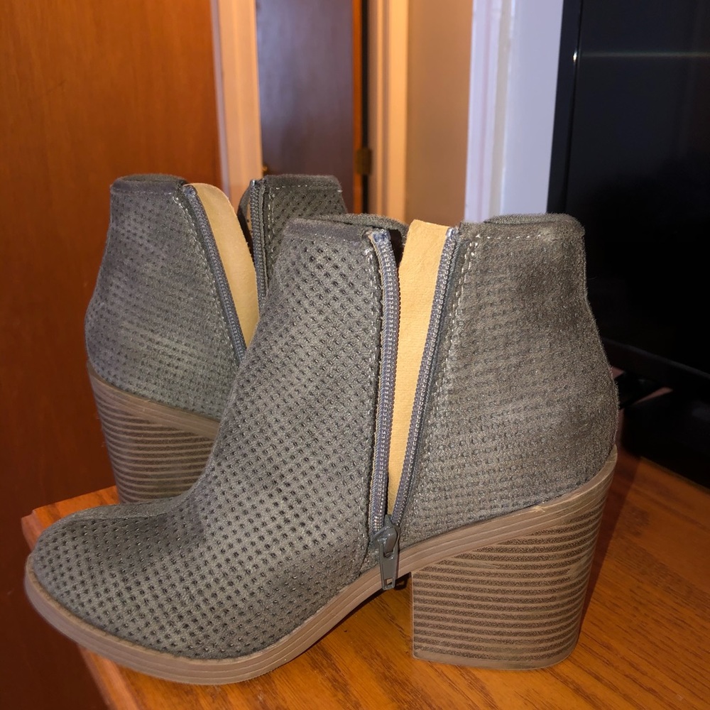 gray booties - Picture 2 of 4